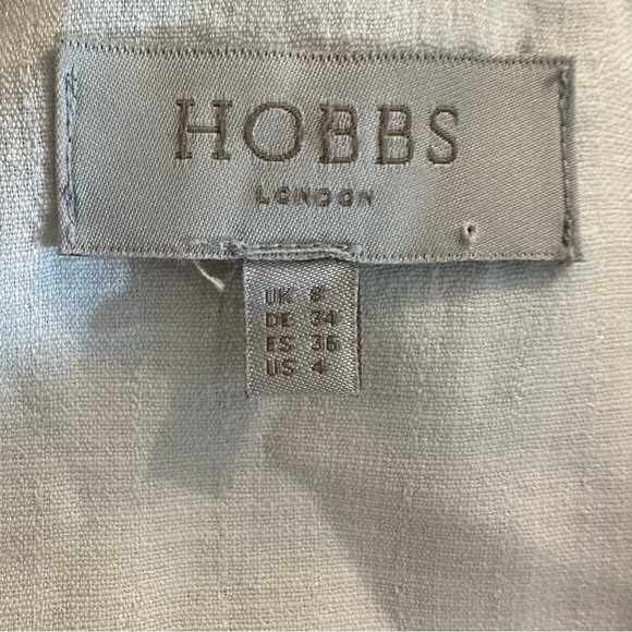 Hobbs London Bubble Sleeve White Midi Dress - Picture 11 of 11